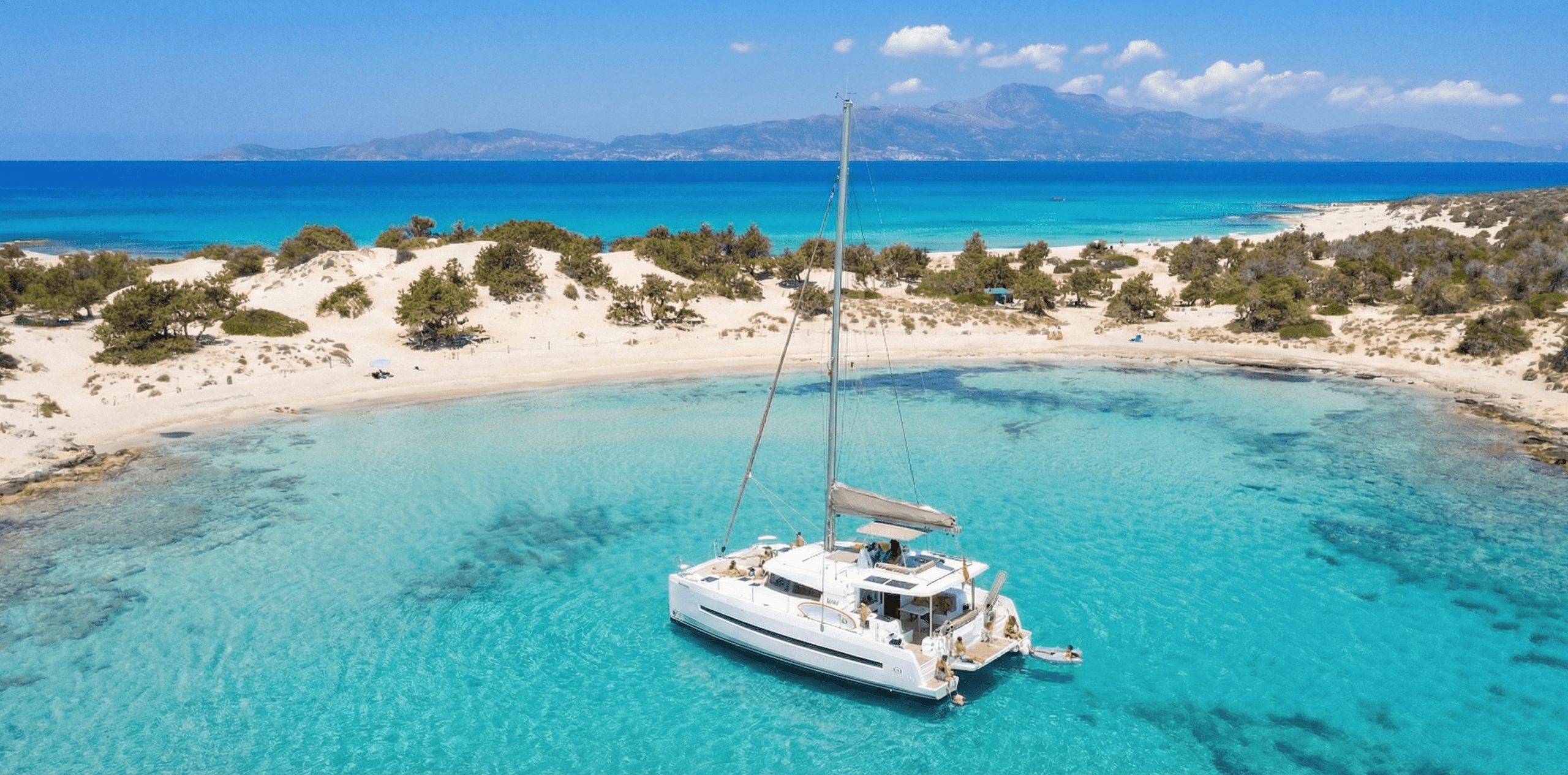 Sailing to Chrissi Island