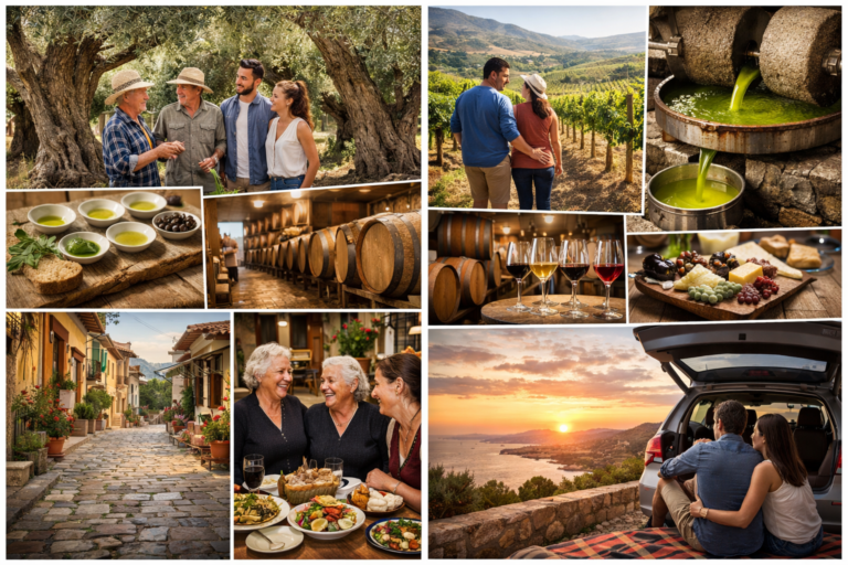 Private Wine and Olive Oil Tour with Tastings and Traditional Lunch in Peza Village – 1162388