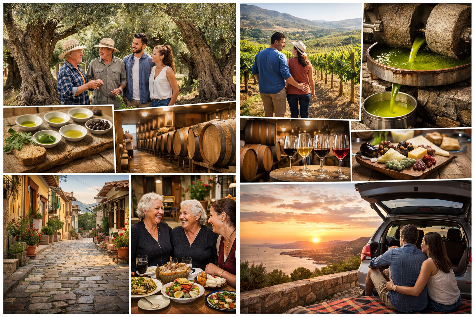 Private Wine and Olive Oil Tour with Tastings and Traditional Lunch in Peza Village – 1162388